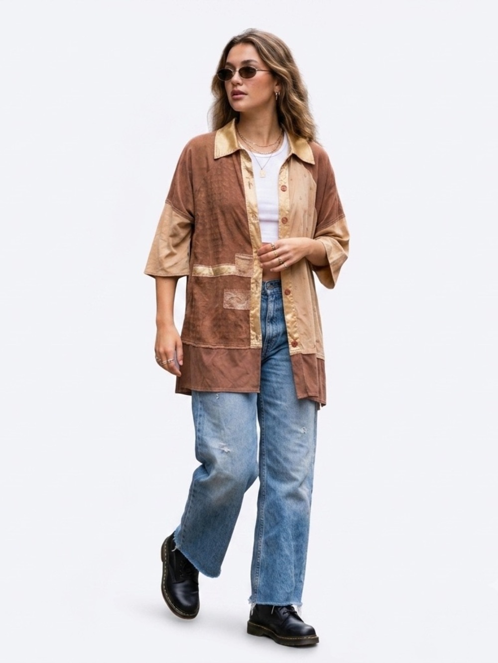 NWT Everything Works Donna Jessica Tunic Top Jacket Size 1 medium Lagenlook